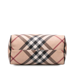 Supernova Check Coated Canvas Boston Bag