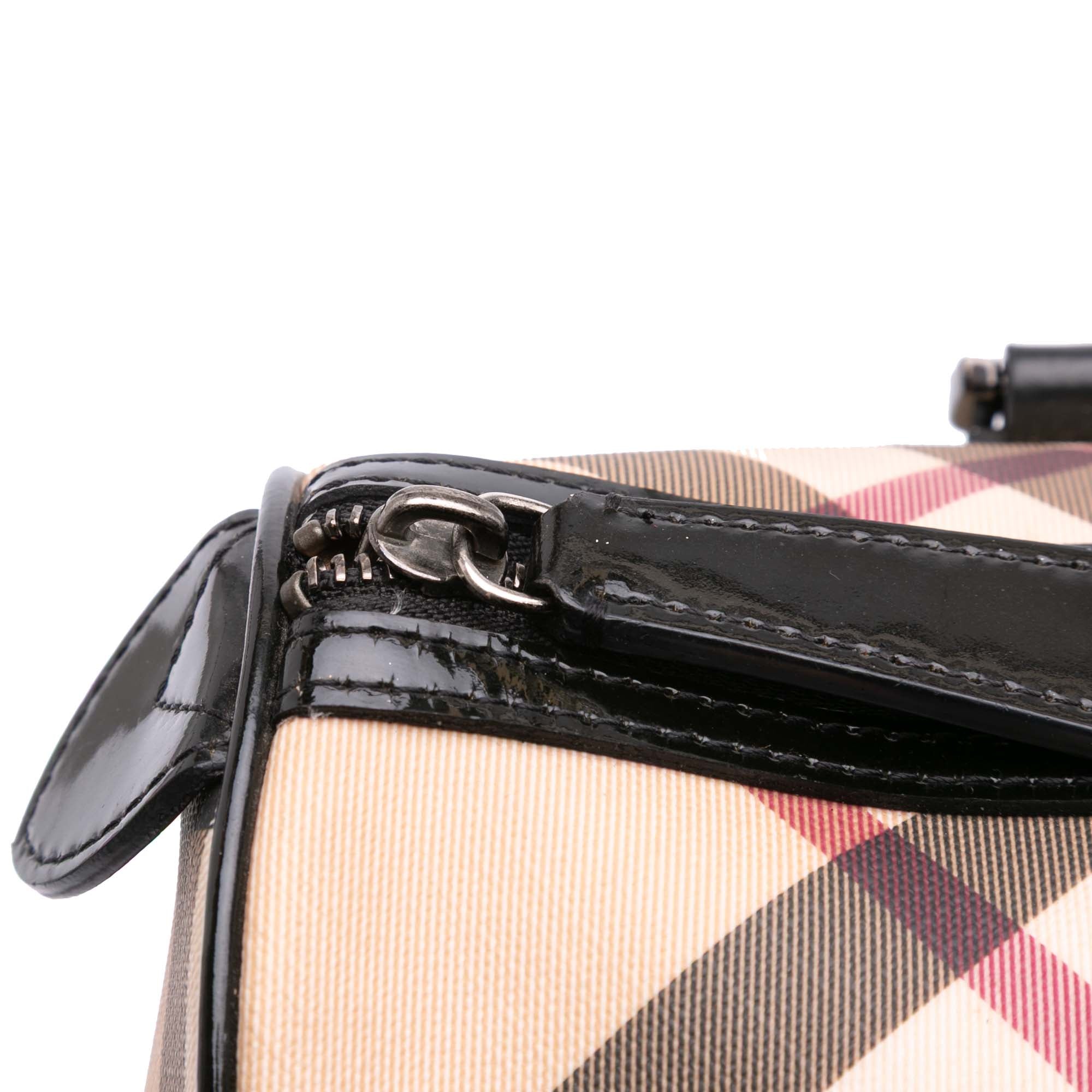 Supernova Check Coated Canvas Boston Bag