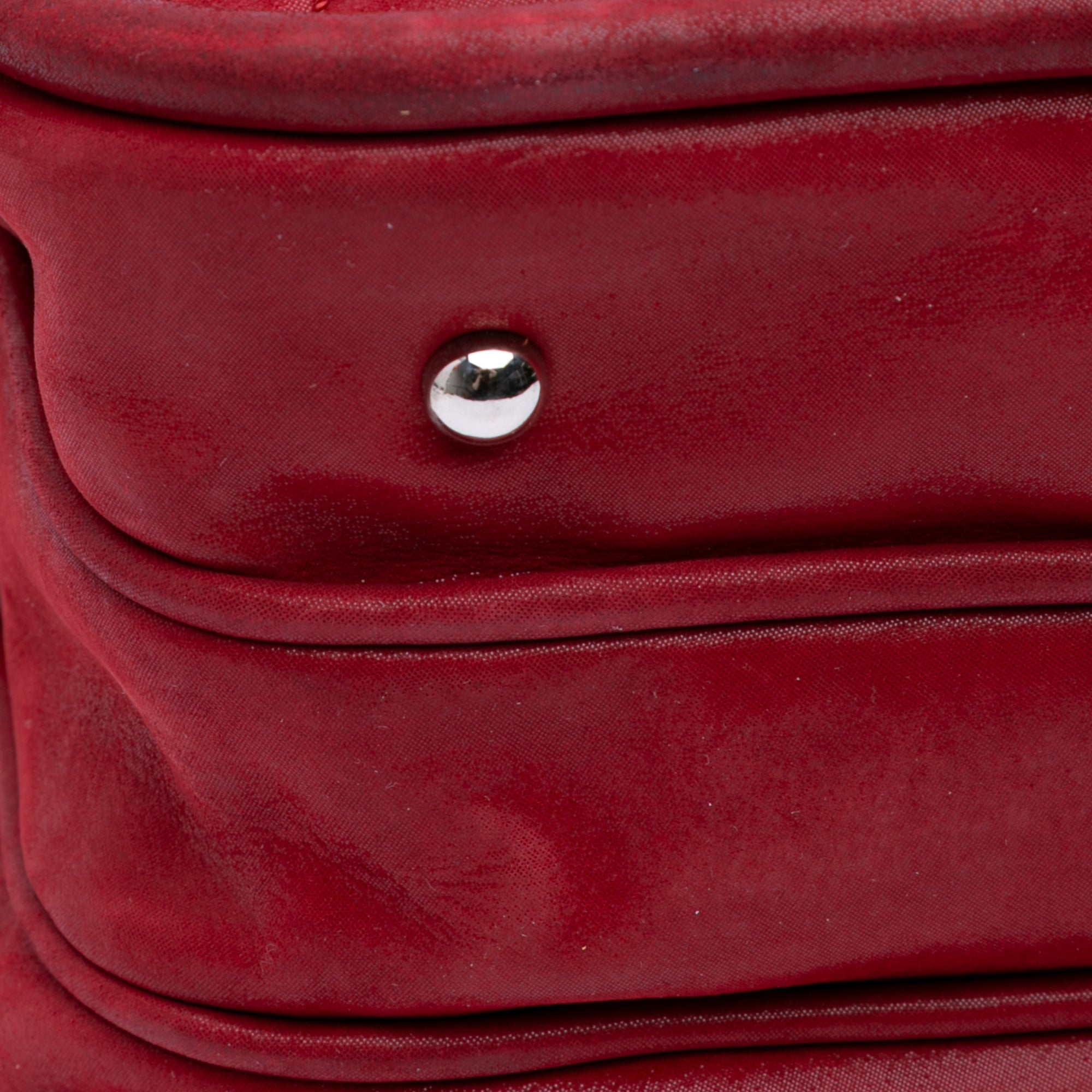 Quilted Iridescent Calfskin Relax CC Satchel