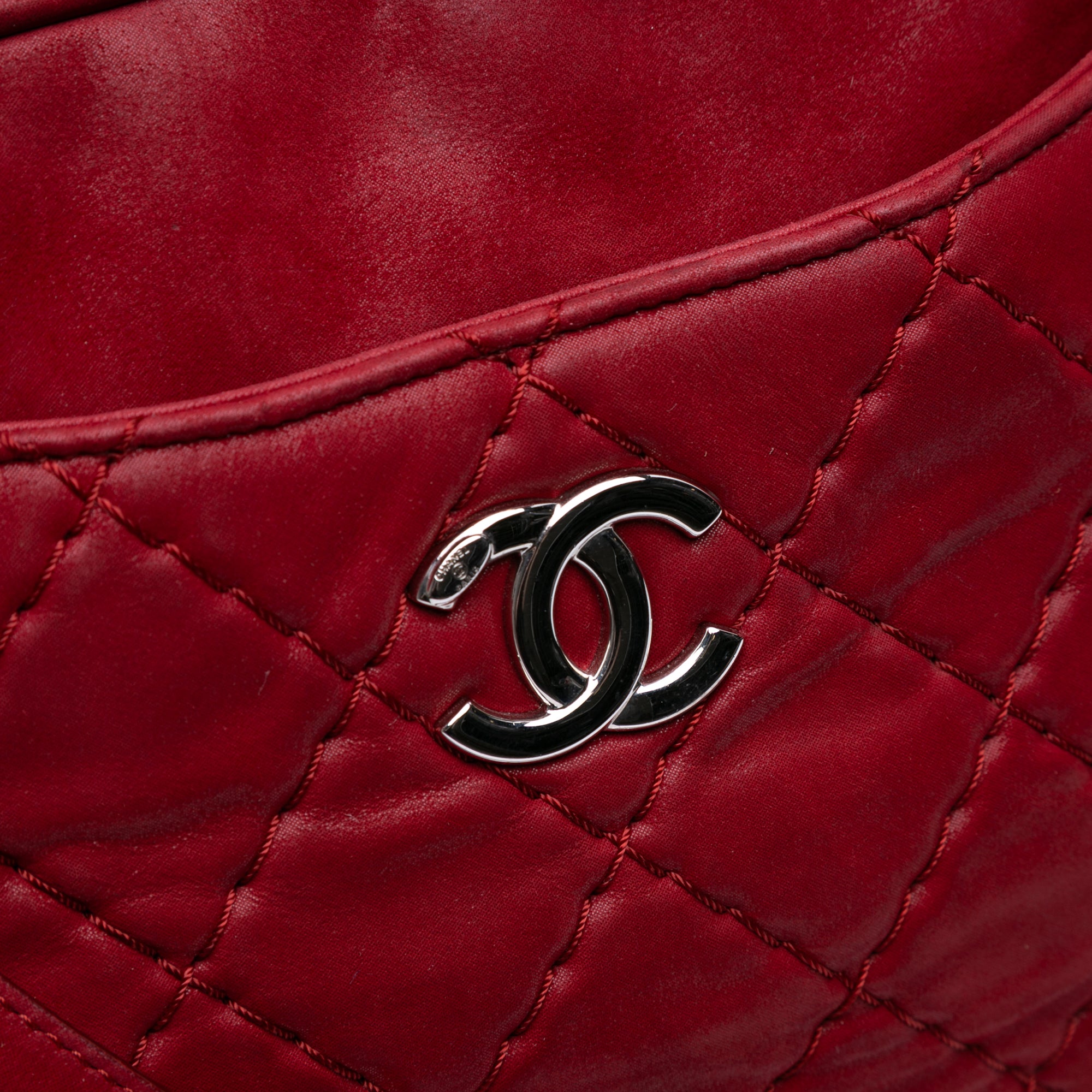 Quilted Iridescent Calfskin Relax CC Satchel