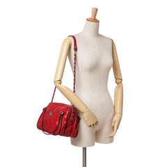 Quilted Iridescent Calfskin Relax CC Satchel