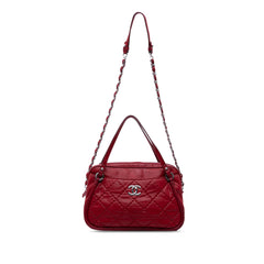 Quilted Iridescent Calfskin Relax CC Satchel