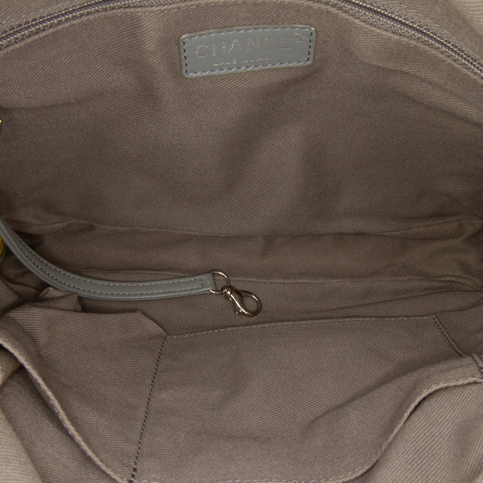 Quilted Iridescent Calfskin Relax CC Satchel