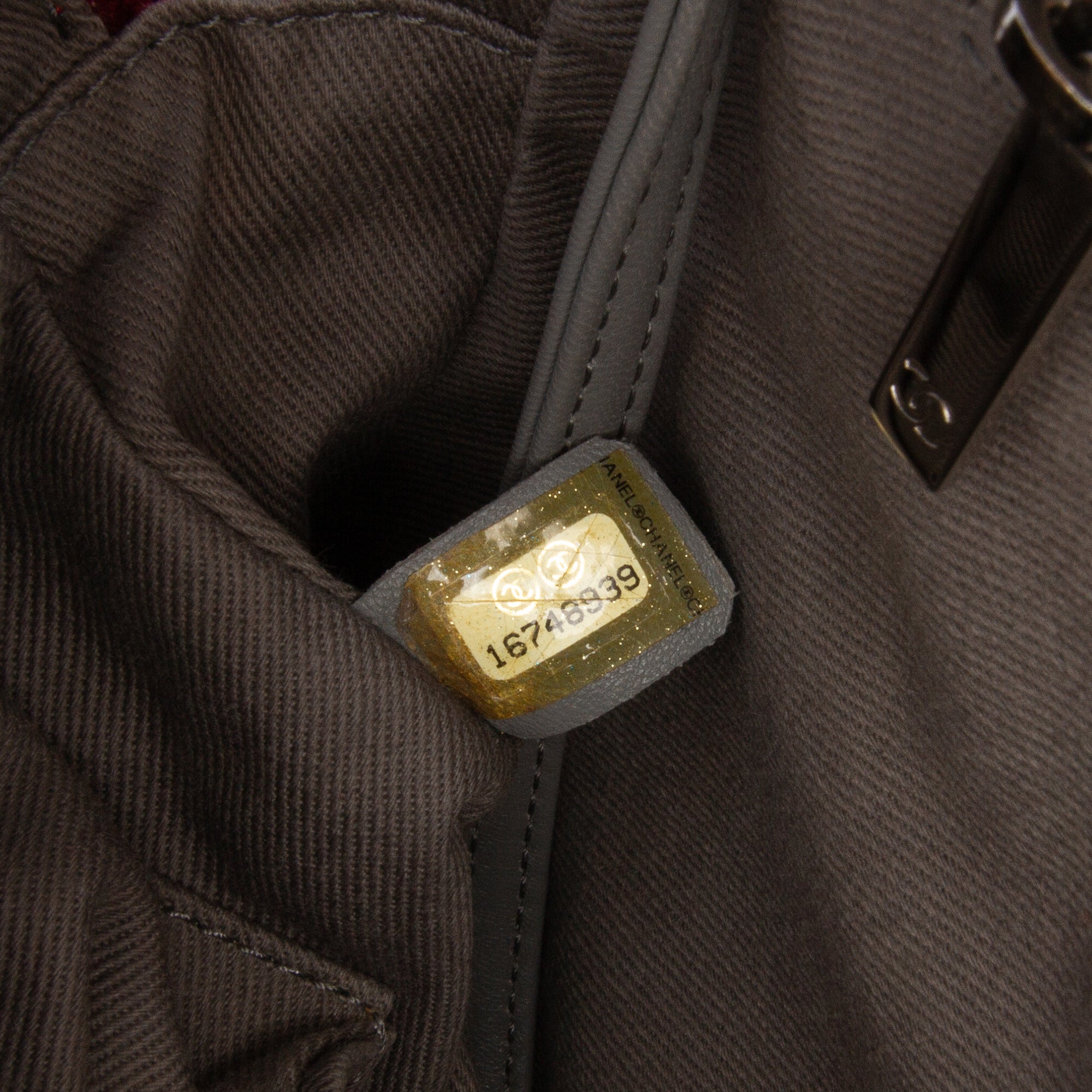 Quilted Iridescent Calfskin Relax CC Satchel