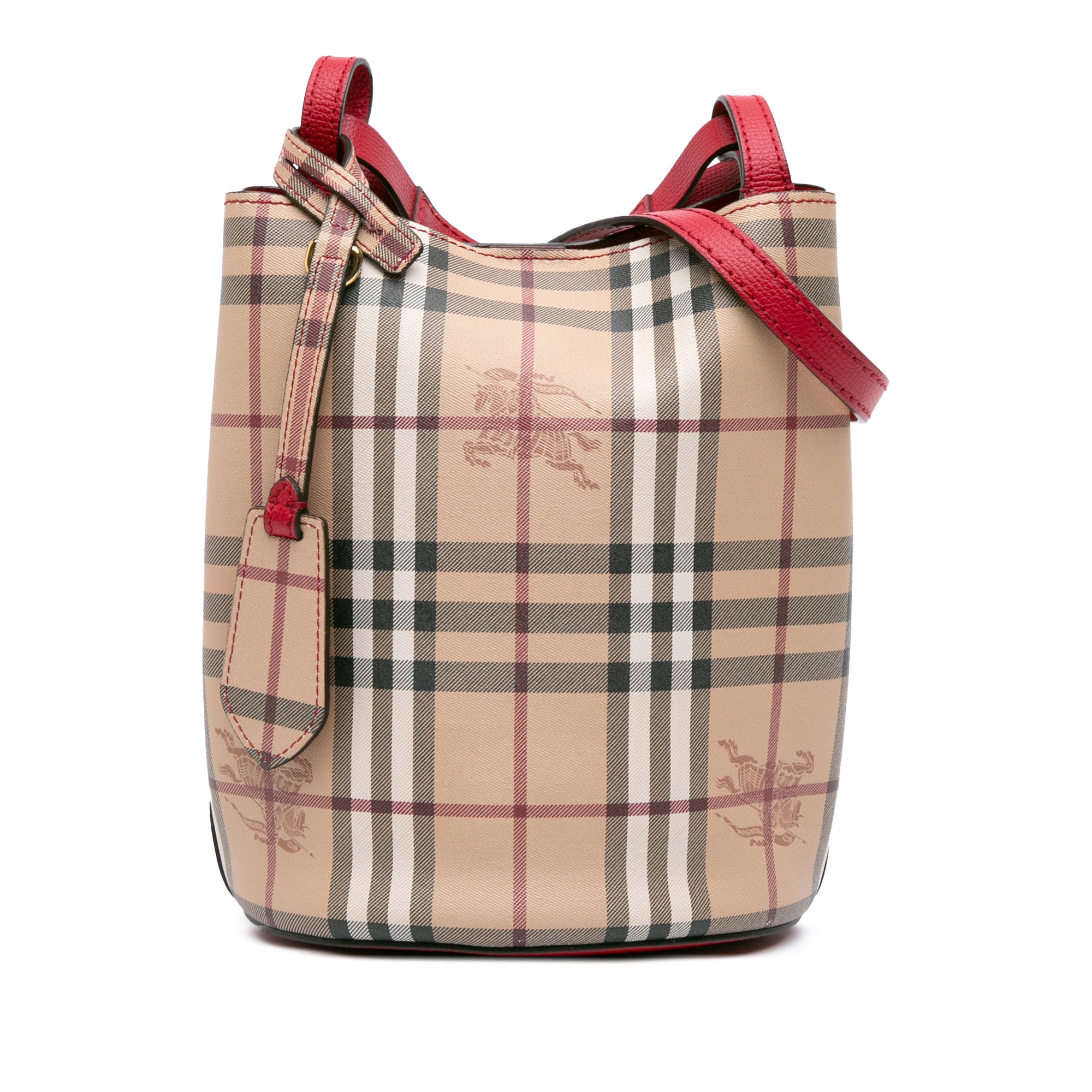 Haymarket Check Coated Canvas Lorne Bucket Bag
