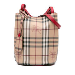 Haymarket Check Coated Canvas Lorne Bucket Bag