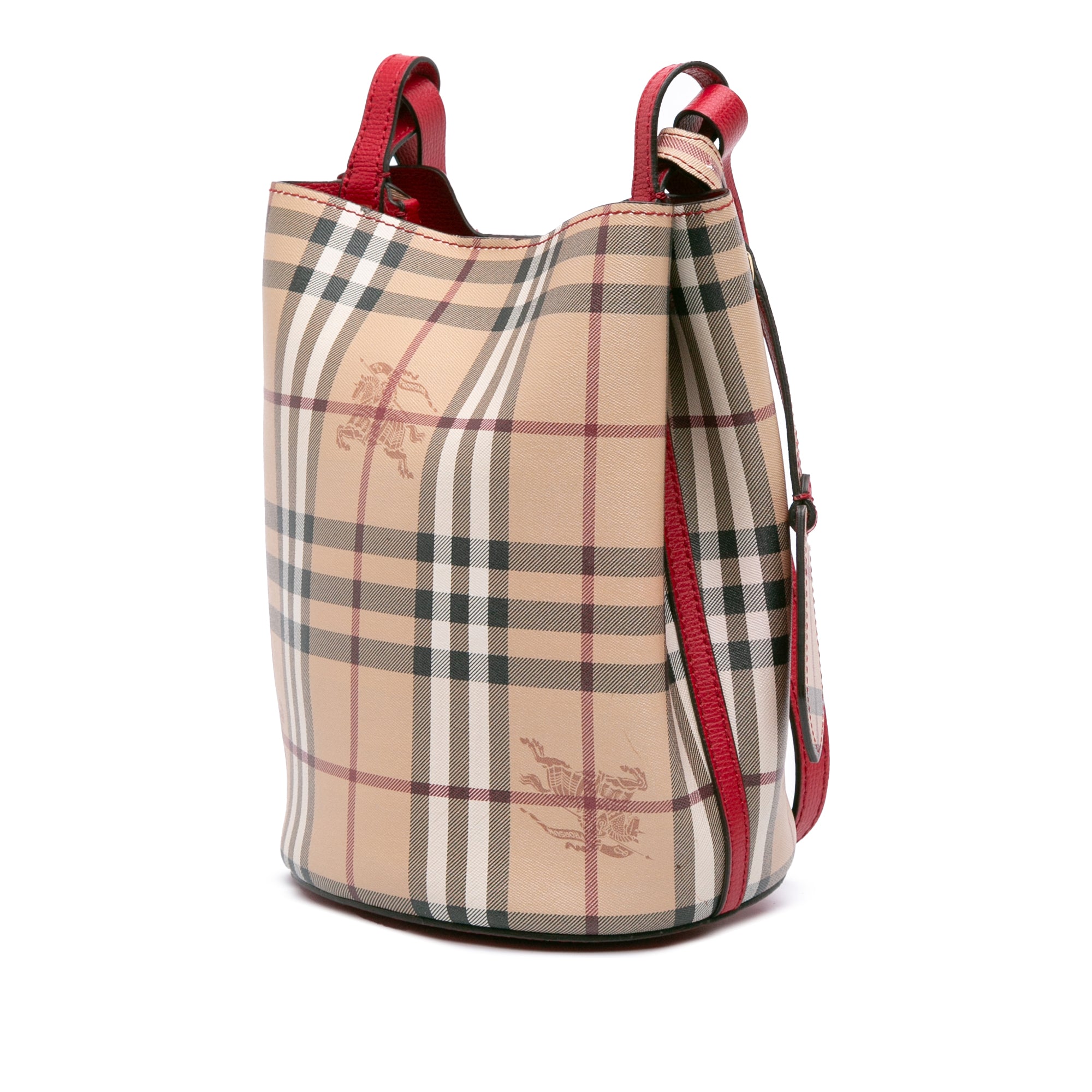 Haymarket Check Coated Canvas Lorne Bucket Bag