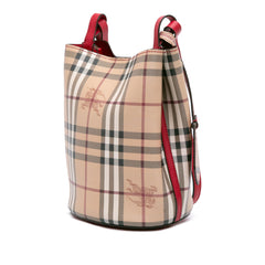 Haymarket Check Coated Canvas Lorne Bucket Bag