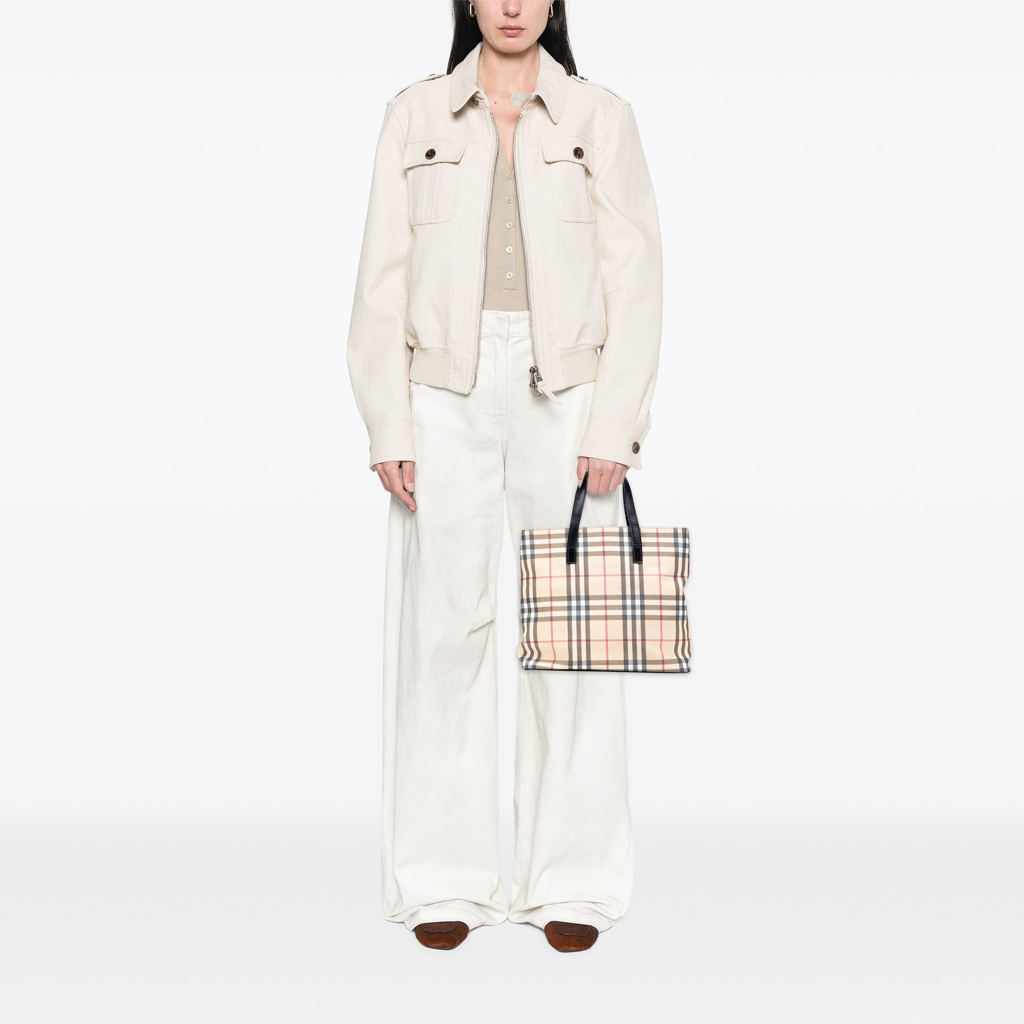 House Check Coated Canvas Tote