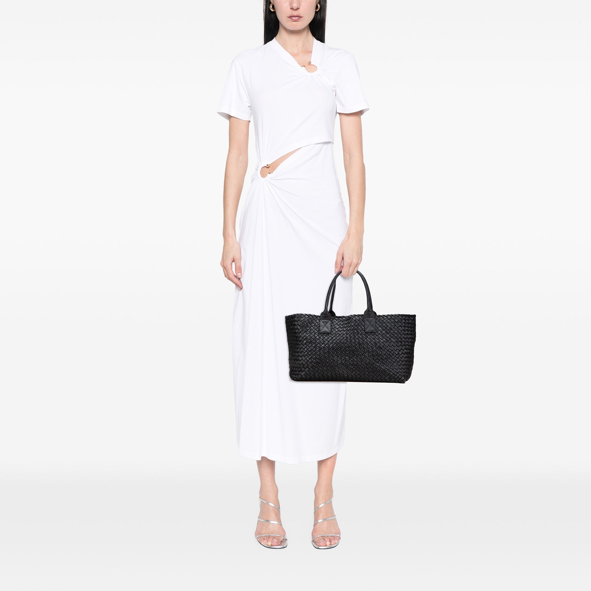 Medium Lambskin Intreccio Cabat Tote