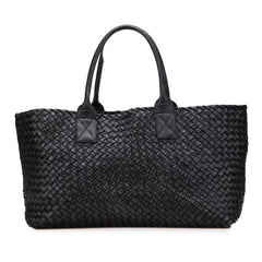 Medium Lambskin Intreccio Cabat Tote