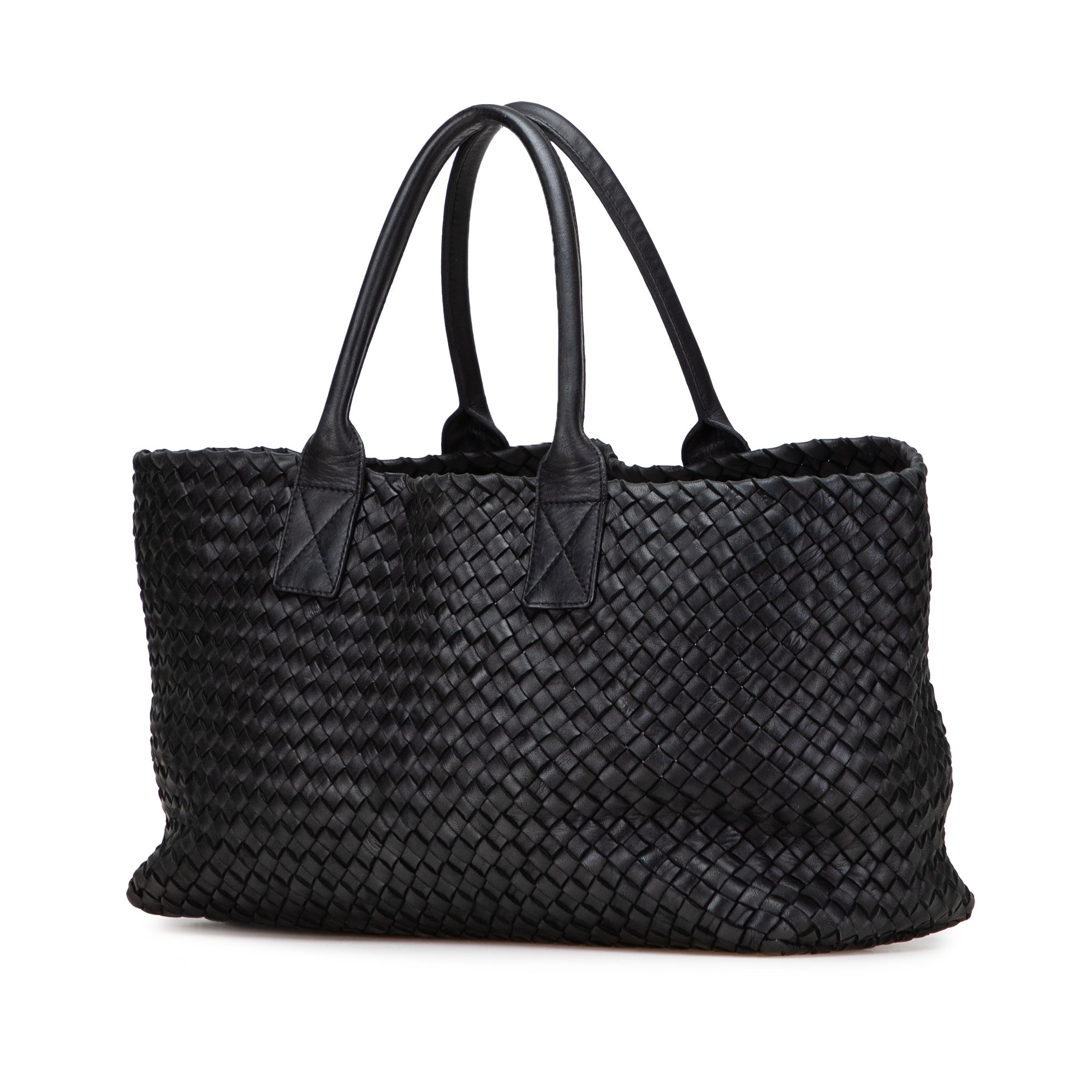 Medium Lambskin Intreccio Cabat Tote