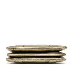 Metallic Calfskin Metal Bamboo Handbag