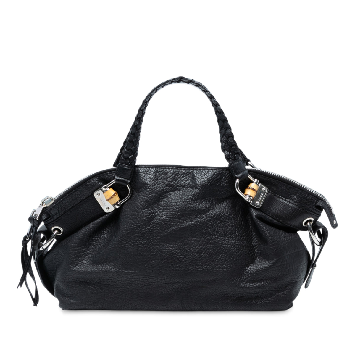 Medium Leather Bamboo Bar Tote