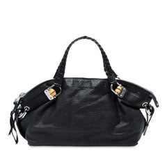 Medium Leather Bamboo Bar Tote