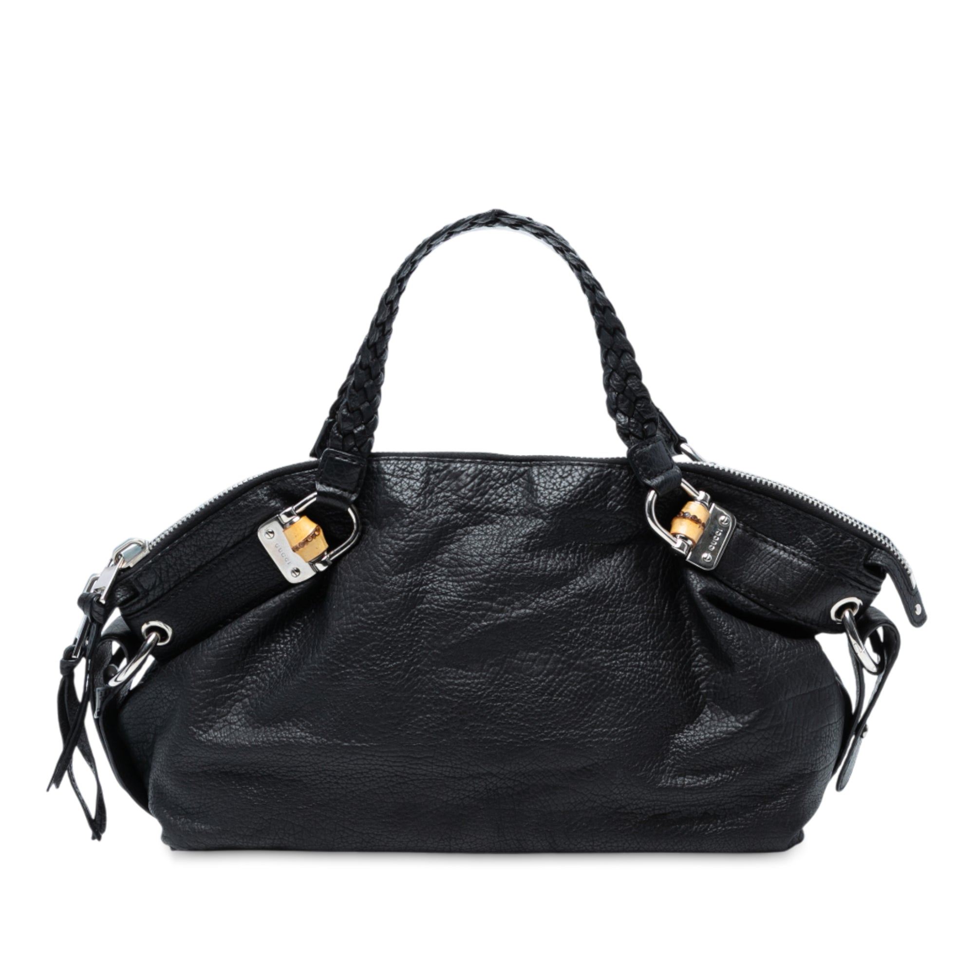 Medium Leather Bamboo Bar Tote