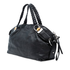 Medium Leather Bamboo Bar Tote