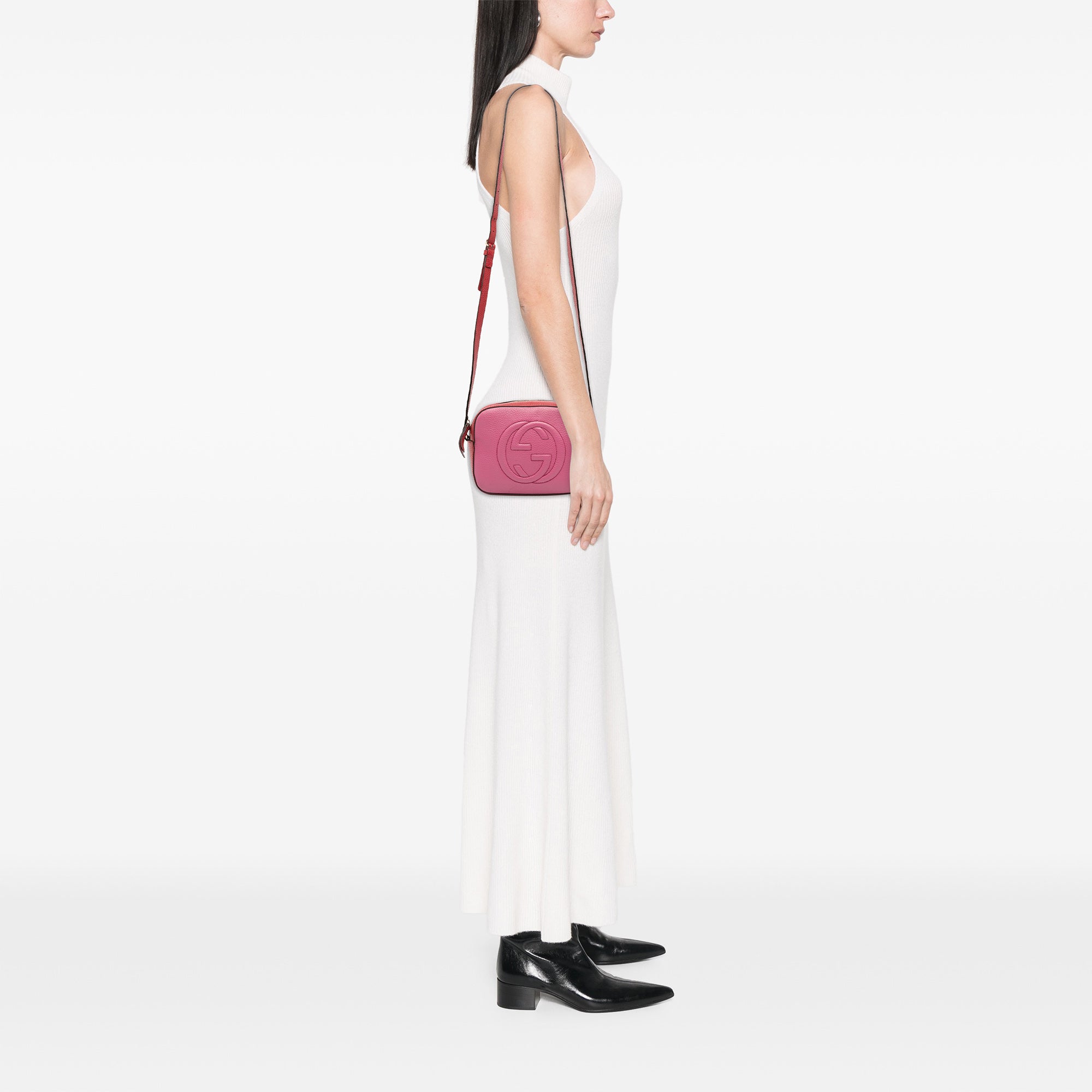 Small Bicolor Leather Soho Disco Crossbody