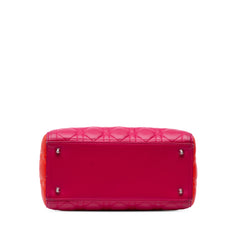 Medium Tricolor Lambskin Cannage Lady Dior