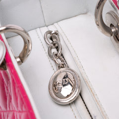 Medium Tricolor Lambskin Cannage Lady Dior