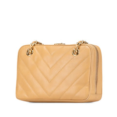 CC Chevron Quilted Lambskin Chain Shoulder Bag