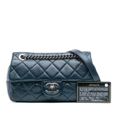 Small Glazed Calfskin Duo Color Flap