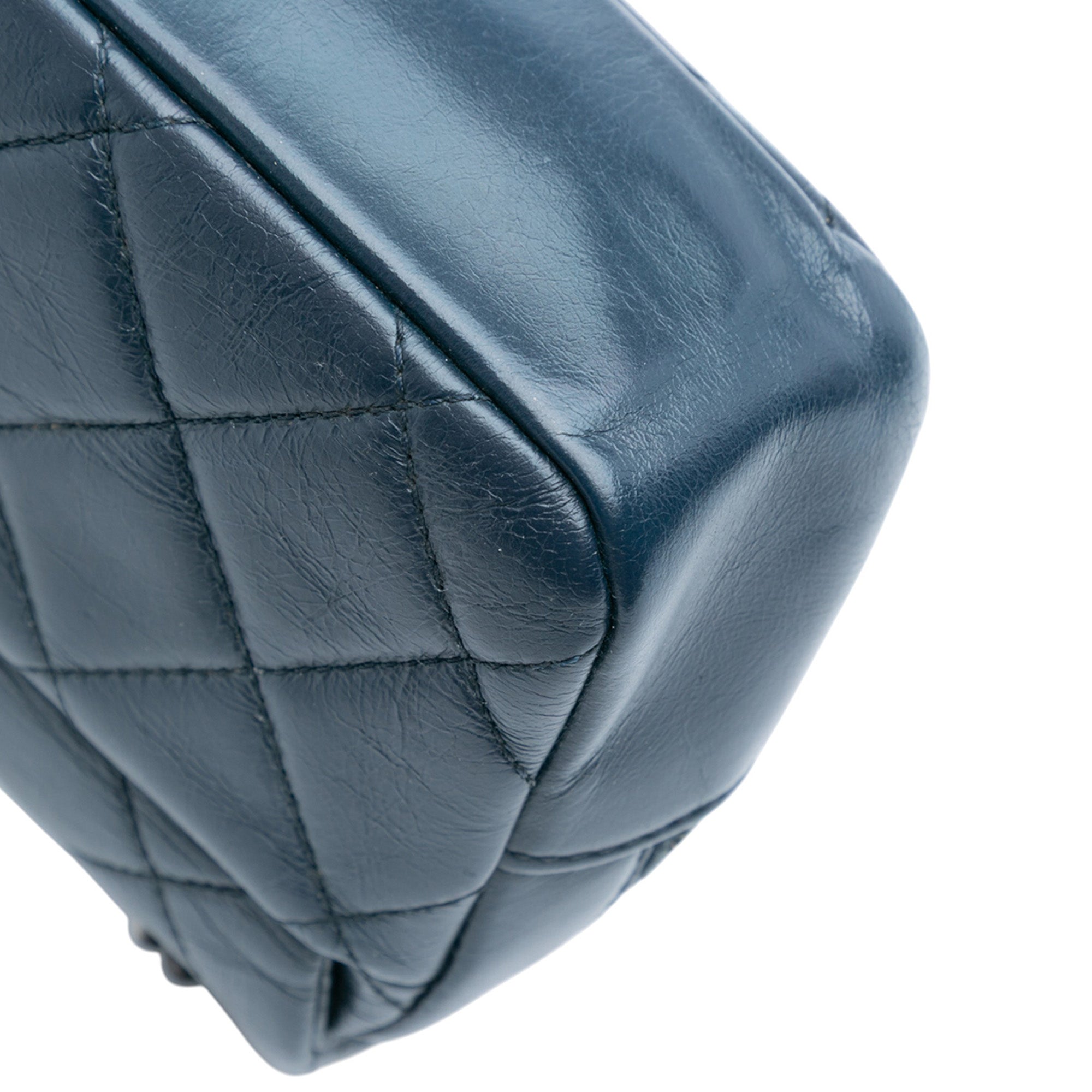 Small Glazed Calfskin Duo Color Flap