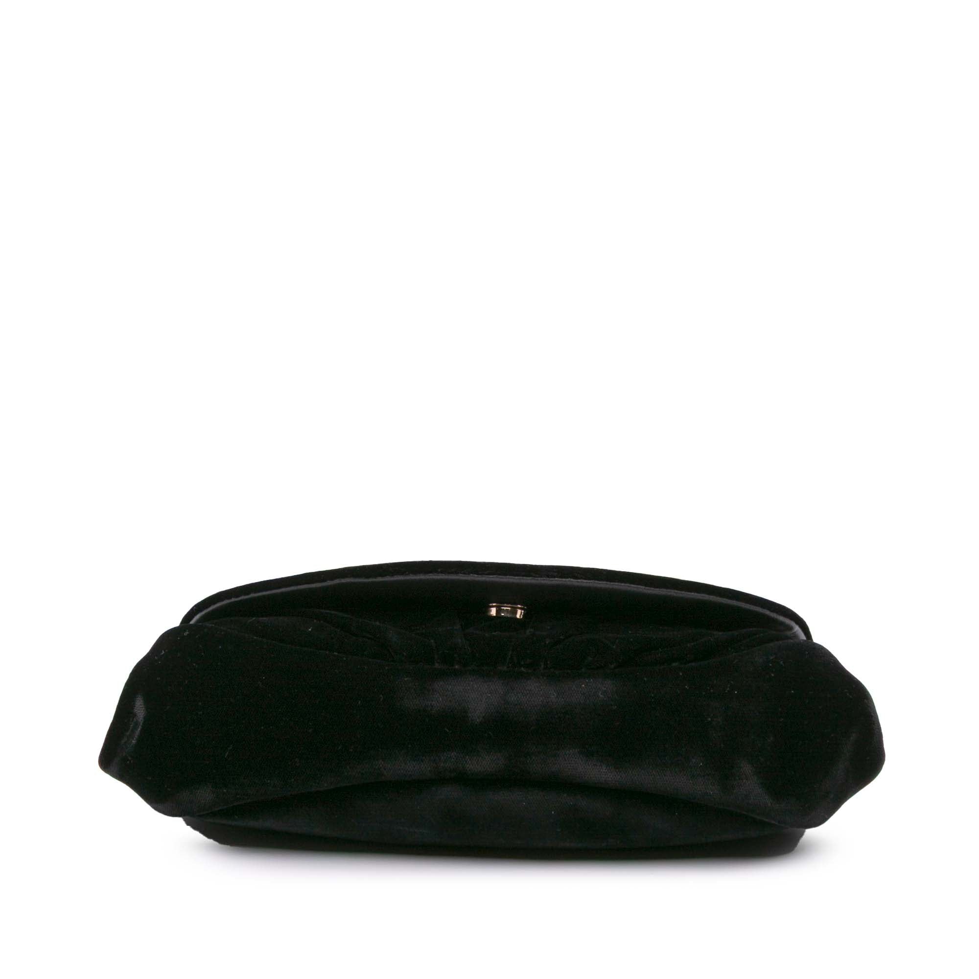 CC Velvet Half Moon Wallet on Chain