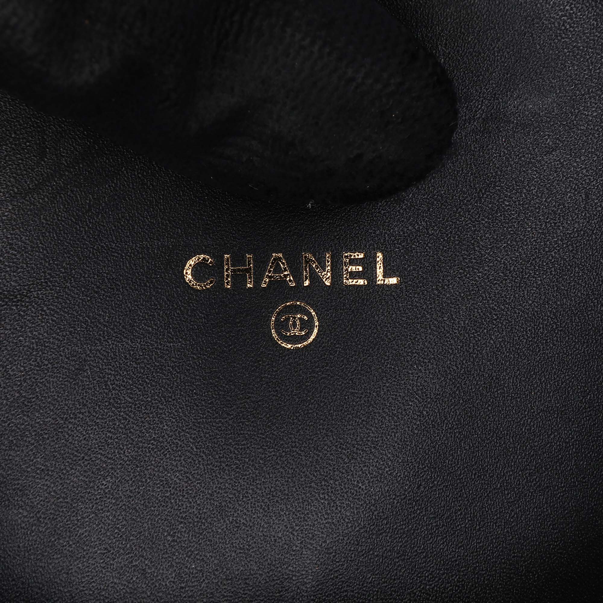 CC Velvet Half Moon Wallet on Chain