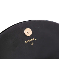 CC Velvet Half Moon Wallet on Chain