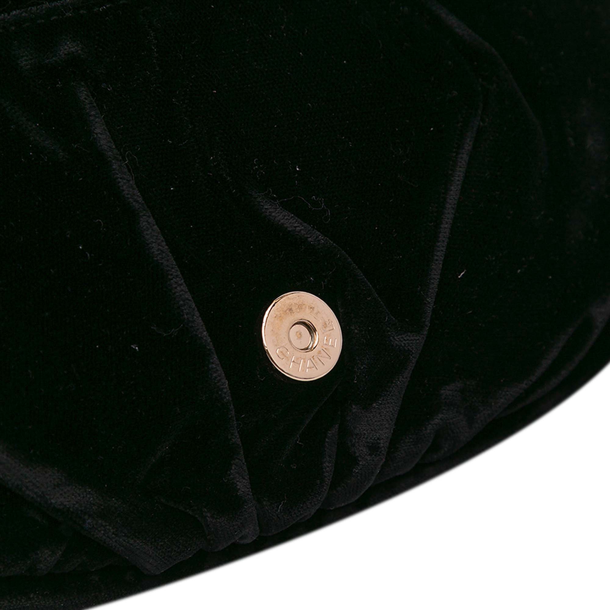 CC Velvet Half Moon Wallet on Chain
