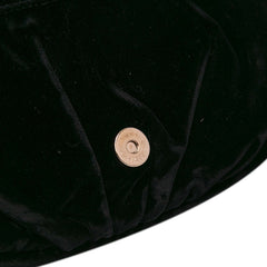CC Velvet Half Moon Wallet on Chain