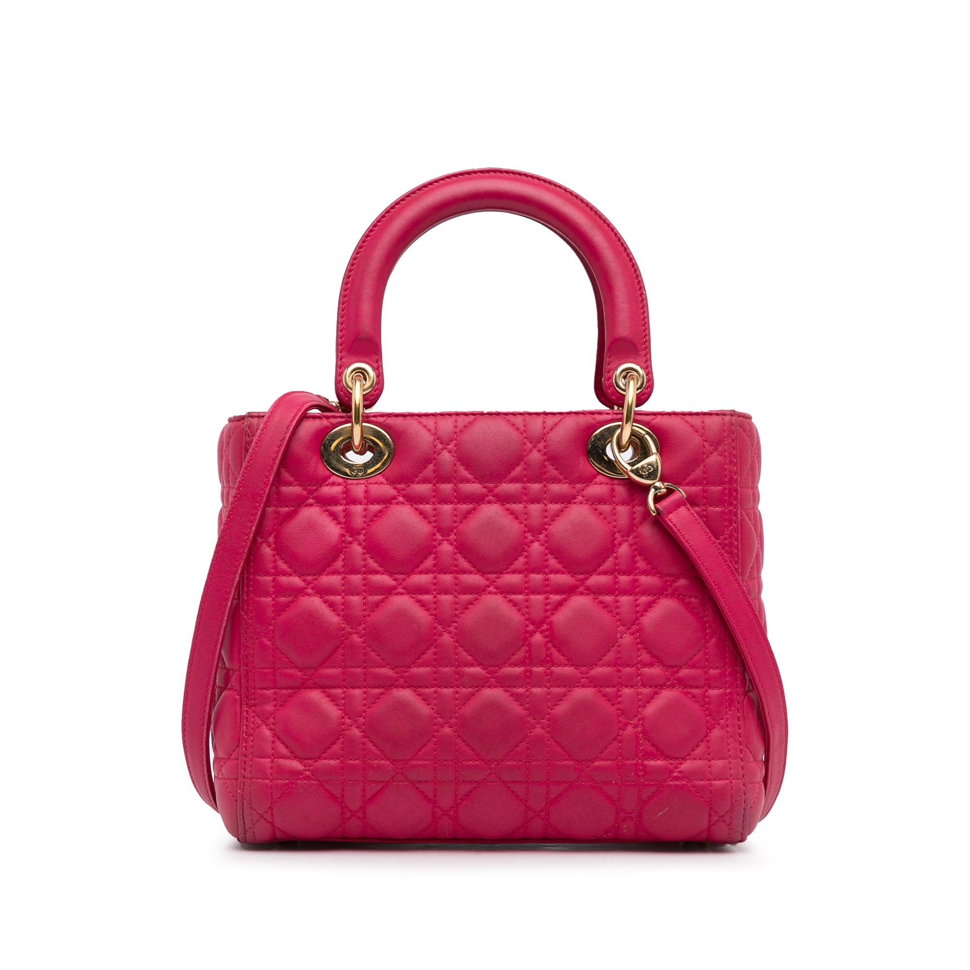 Medium Lambskin Cannage Lady Dior