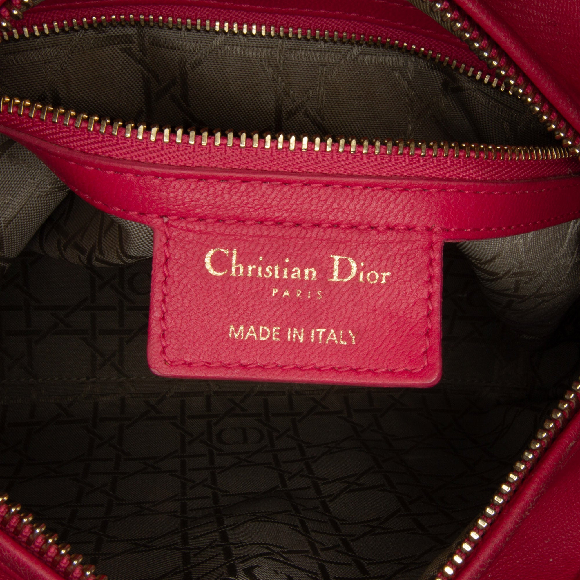Medium Lambskin Cannage Lady Dior