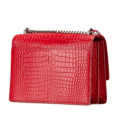 Medium Croc Embossed Leather Sunset Crossbody