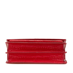 Medium Croc Embossed Leather Sunset Crossbody