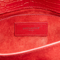 Medium Croc Embossed Leather Sunset Crossbody