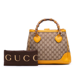 Small GG Canvas Diana Bamboo Top Handle Tote