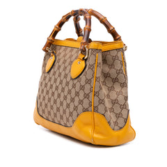 Small GG Canvas Diana Bamboo Top Handle Tote