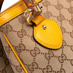 Small GG Canvas Diana Bamboo Top Handle Tote
