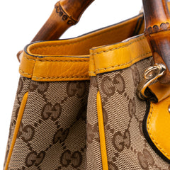 Small GG Canvas Diana Bamboo Top Handle Tote