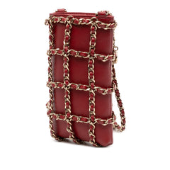Lambskin Tech Me Out Clutch With Chain