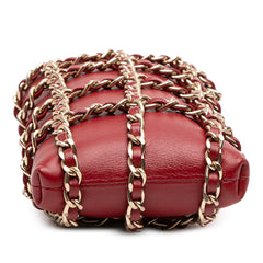 Lambskin Tech Me Out Clutch With Chain