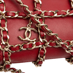 Lambskin Tech Me Out Clutch With Chain
