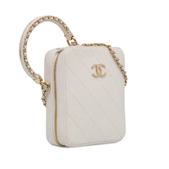 CC Lambskin Round Handle Camera Case