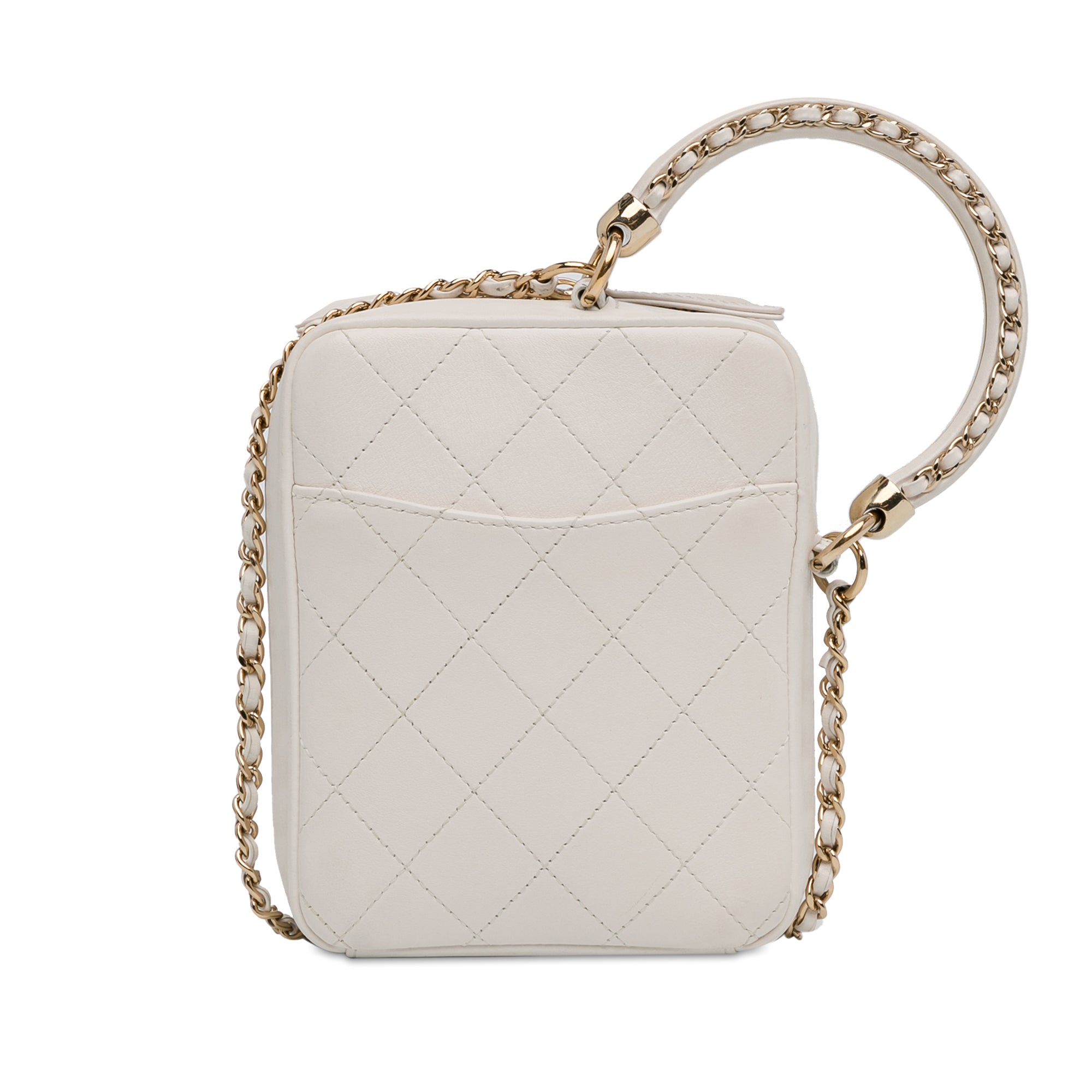 CC Lambskin Round Handle Camera Case