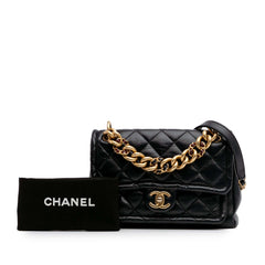 Small Quilted Lambskin Chain Link Flap