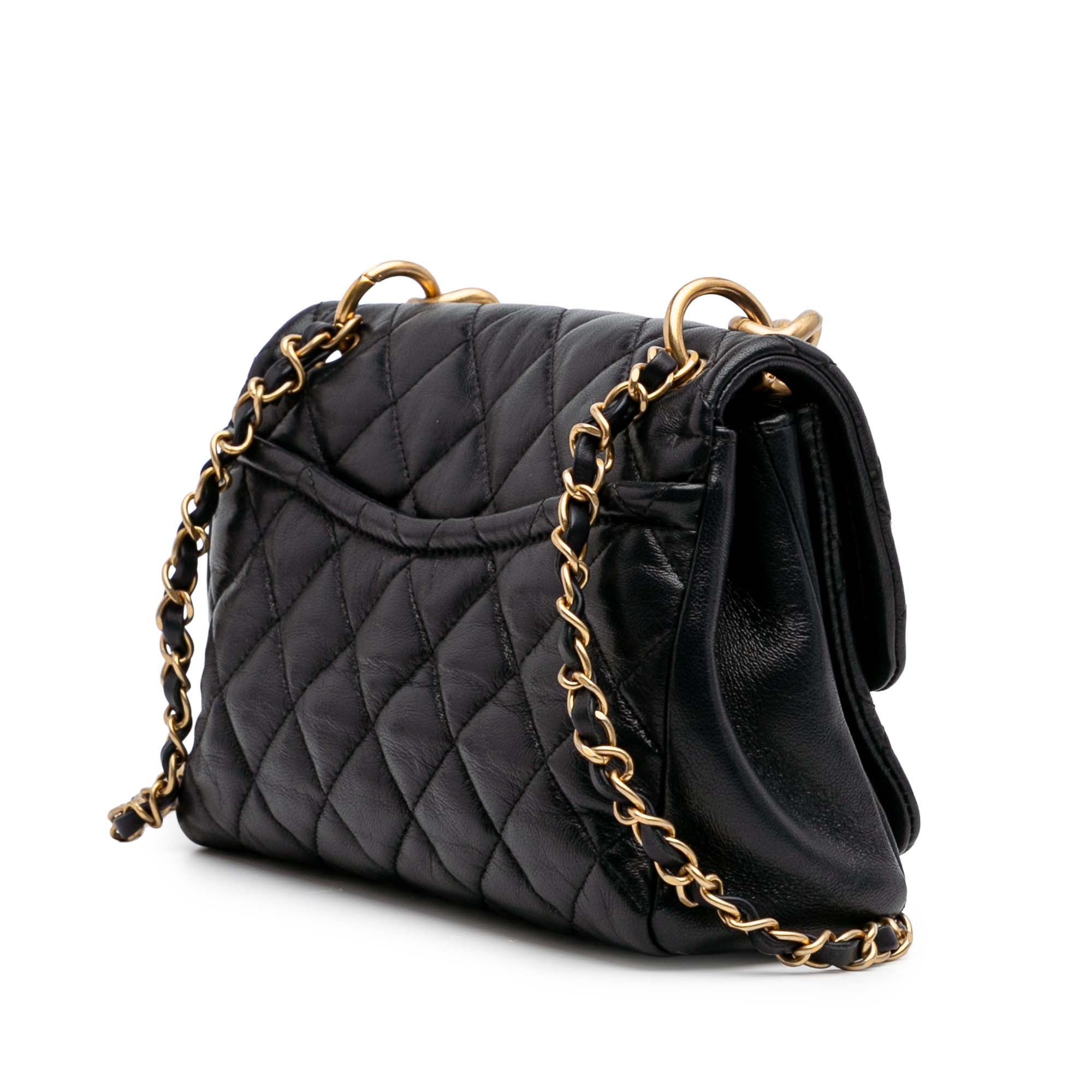 Small Quilted Lambskin Chain Link Flap