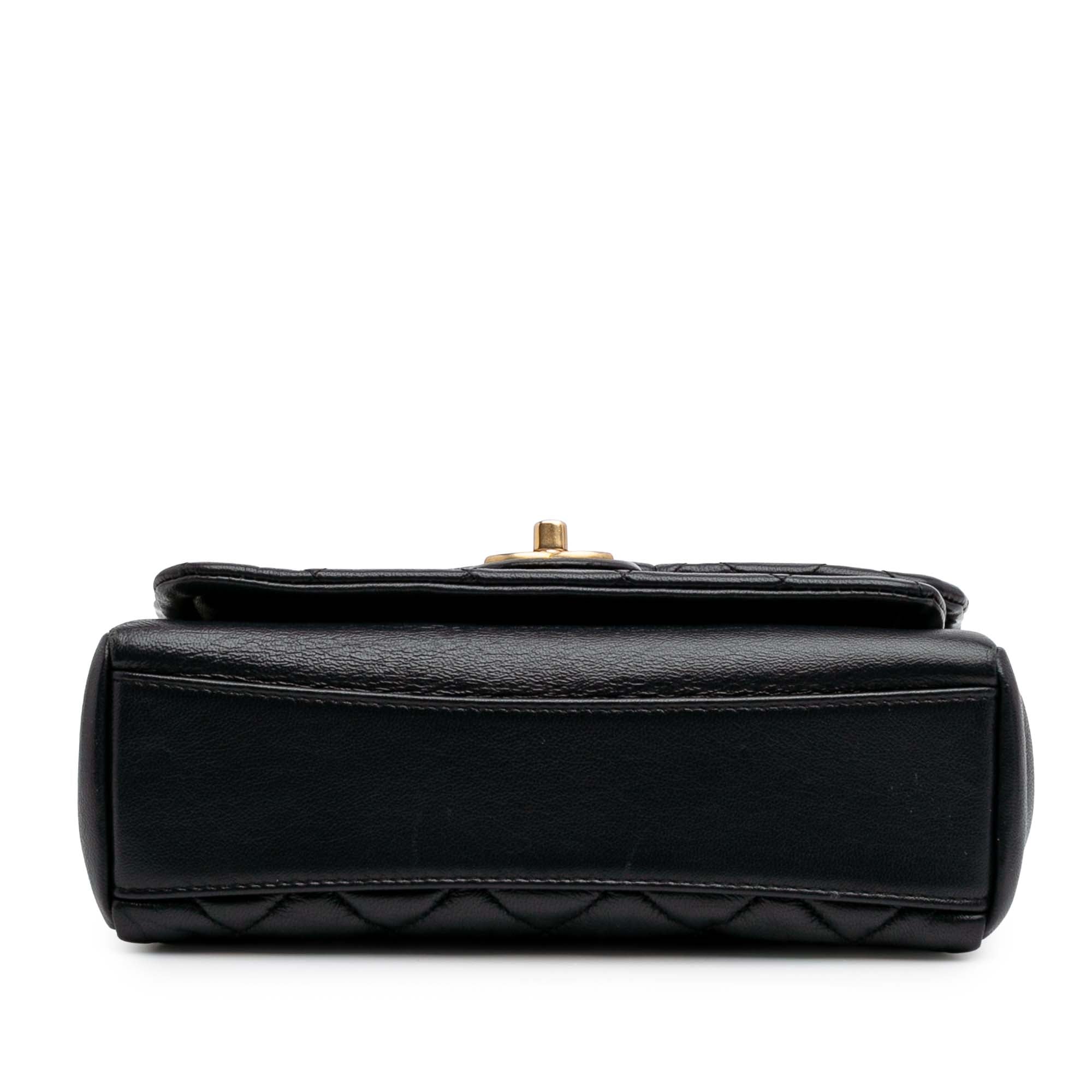 Small Quilted Lambskin Chain Link Flap