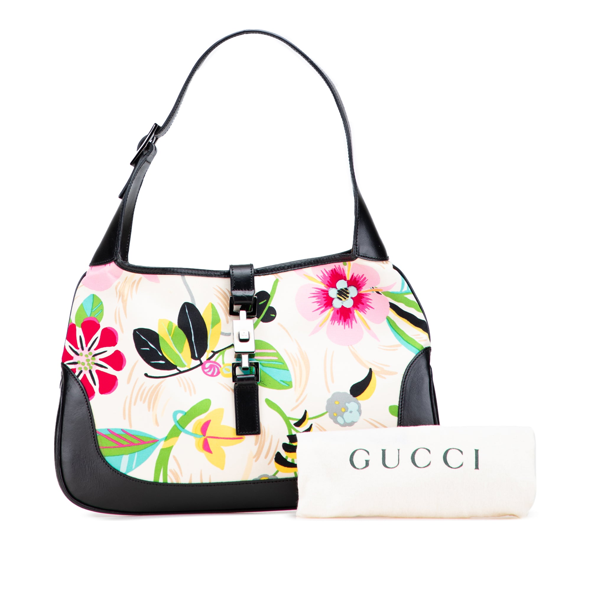 Printed Canvas Floral Jackie Shoulder Bag